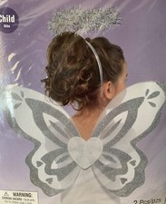 Amscam Child  s Dress Up Angel Wings  Halo Costume Accessory Kit, New