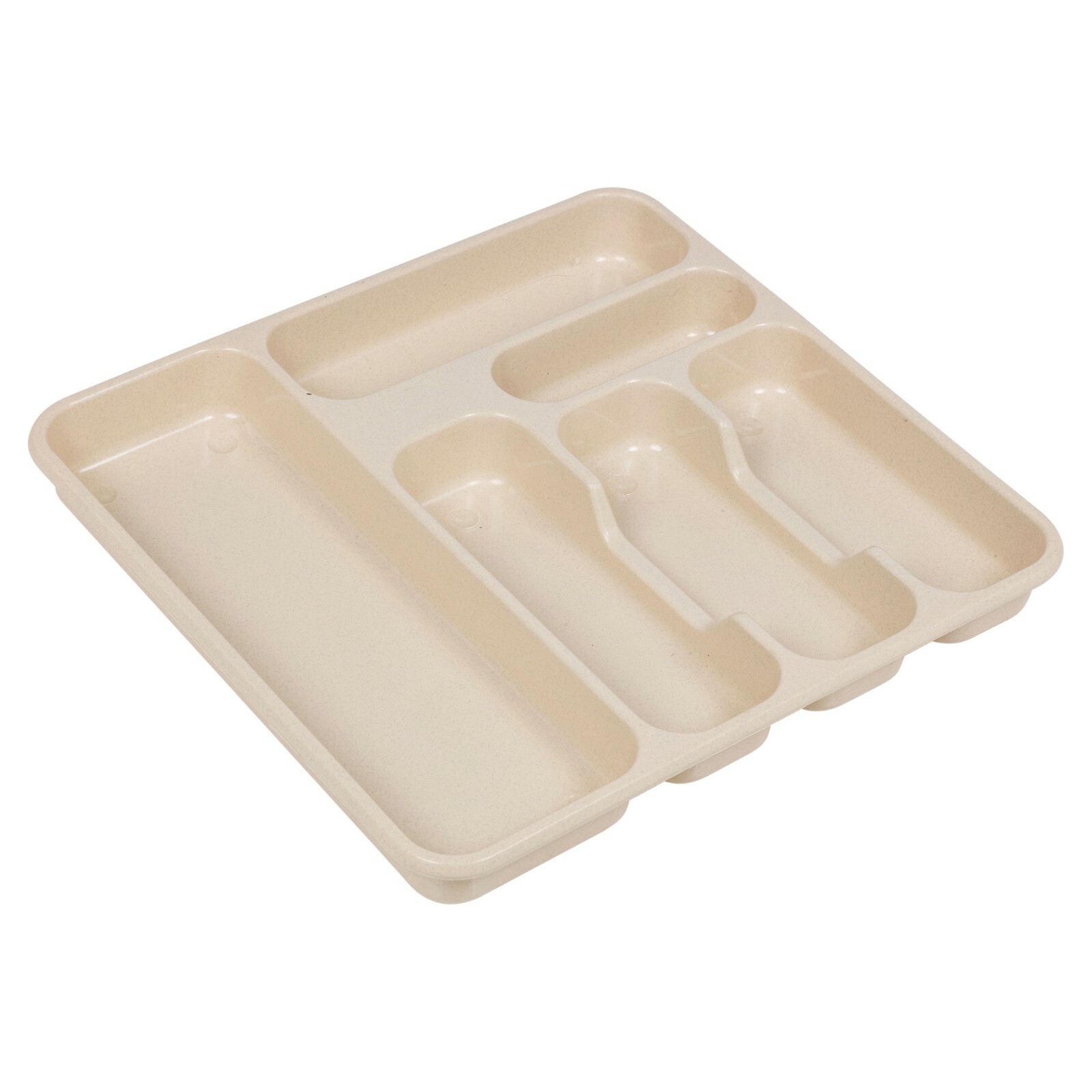 Large 6 Compartment Plastic Cutlery Tray Kitchen Drawer Organiser