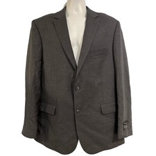 Jos A Bank Chelsea Blazer Gray Wool Jacket Mens 46L Sport Coat Tailored Fit