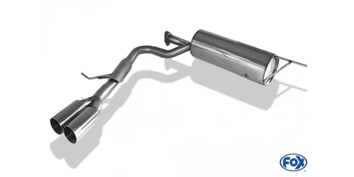 FOX Endschalldämpfer Sidepipe 2x76 Typ 10 - Mitsubishi L200 KAOT Clubcap 2-Türer