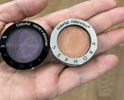 lot2 sephora colorful eyeshadow 05 meteor metal 344 make a wish shimmer 