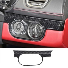 2 pezzi per Porsche 718 Cayman interruttore faro fibra di carbonio rivestimento interno