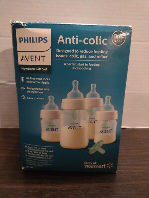 Philips Avent Newborn Anti Colic Gift Set Bottles Pacifier oz/9