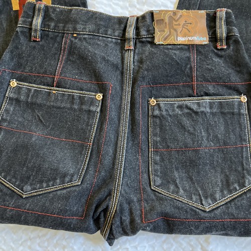 Vtg Rare Fubu Platinum Blk Denim Youth 12 Hip Hop Streetwear Jeans Mohammad Ali - Picture 5 of 13