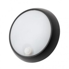 Litecraft Grato Wall Light LED Outdoor Bulkhead With PIR Motion Sensor - Black  