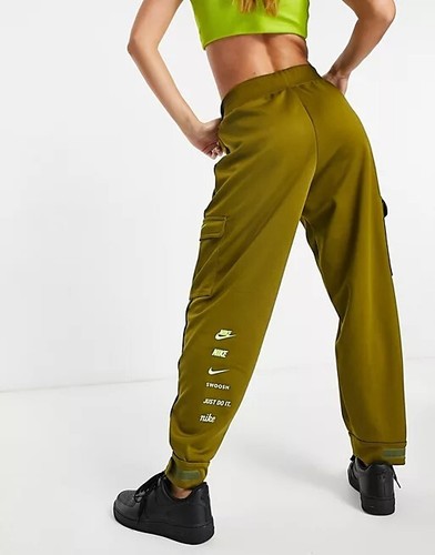 womens nike swoosh cargo joggers size M (10-14) | eBay