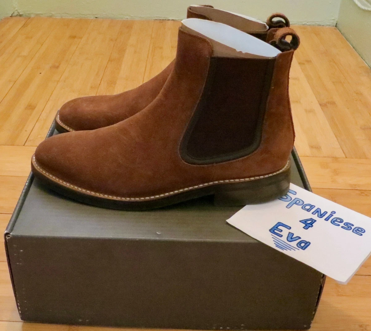 Cognac suede chelsea boots 2025