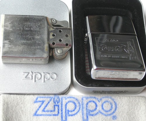 ZIPPO PREVIOUSLY COLLECTED Used COCA COLA Lighter SIGN OF GOOD TASTE 1994 - Picture 6 of 8
