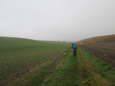 Foto 6x4 Fußweg durch Thorn Dale Wetwang nass, niedrige Wolke, wir können nicht c2015