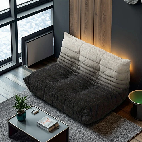 Beanbag Chair Caterpillar Lazy Sofa Floor Sofa Nap Couch 1 to 3 Seats Tatami Bed - Picture 10 of 63