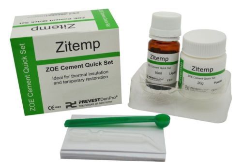NEW Dental Prevest Zitemp Quick IRM Zinc Oxide Eugenol Temporal Cement 20g+10ml - Picture 2 of 3