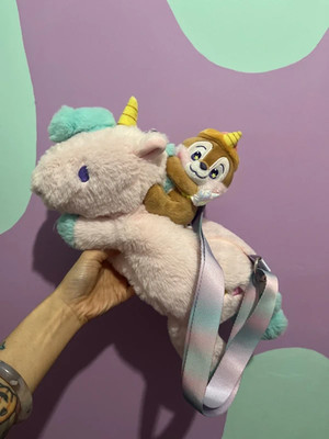 Shanghai Disney Resort 30 cm Chip and Dale Einhorn Umhängetasche Stofftier Plüsch