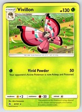 Vivillon 8/131 Rare Forbidden Light Pokemon LP