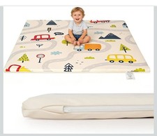 1.3" Thick Baby Play Mat for Floor 50x50 PU Leather Playpen Mat for Toddlers...