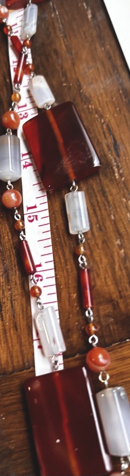 Rectangular Brown Agate, White Conical, Cylindric… - image 4