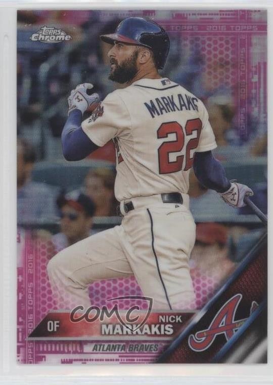 2016 Topps Chrome Pink Refractor Nick Markakis #76 0b3
