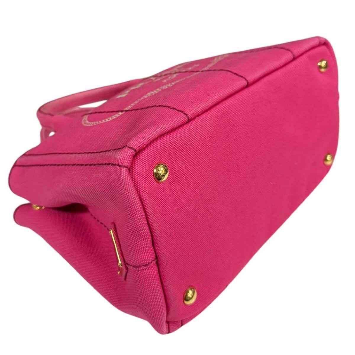 Prada Canapa Tote SS Shoulder Bag Canvas 1BG439 Pink Ladies PRADA Used from japa thumbnail 6