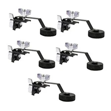 5PCS Drum Damper Mute Silencer, Black Clamp-on Tone Control for Vintage & 