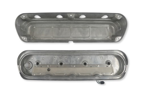 Holley 241-185 2-Piece LS Fox 5.0 Style Aluminum Valve Covers - Natural - Picture 9 of 9