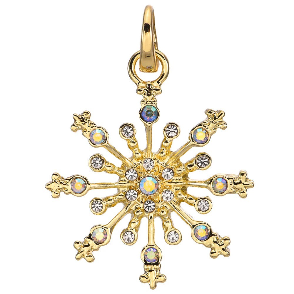 Kirks Folly Snowflake Open Ring Charm goldtone