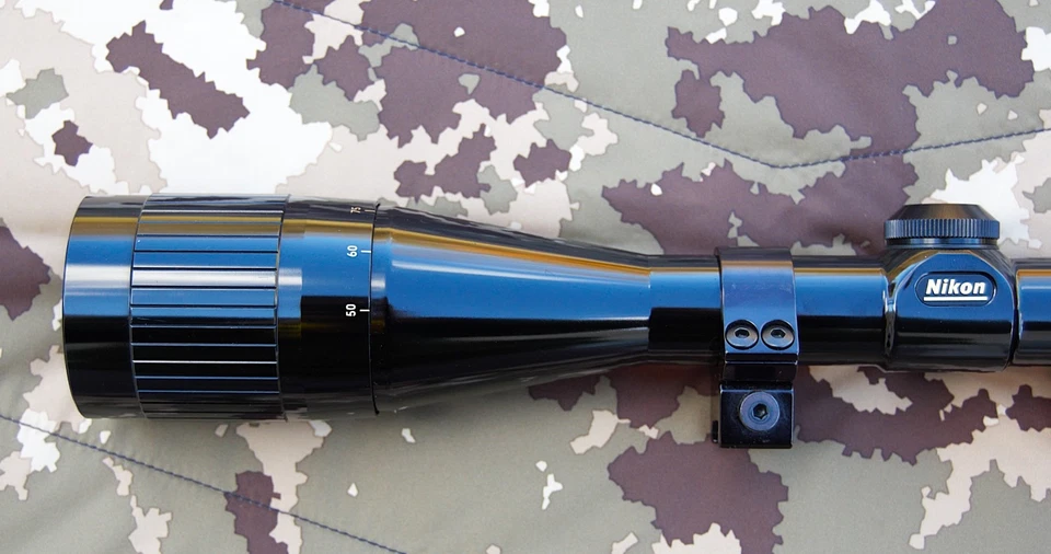 Mira para rifle Nikon Pre-Monarch UCC 4-12x40 AO 1" tubo retícula dúplex brillo Japón Foto 2 de 4