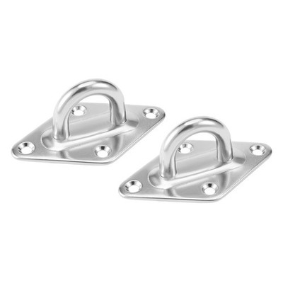 316 Stainless Steel 10mm Thick Ring Sail Shade Pad Eye Marine Boat Rigging 2pcs