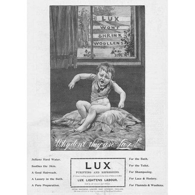 LUX SEIFENPULVER - Antiker Fotodruck 1903