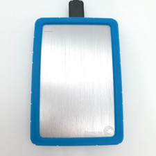 Seagate Backup Plus Slim Portable Drive 2TB Silver Blue Bumper External USB