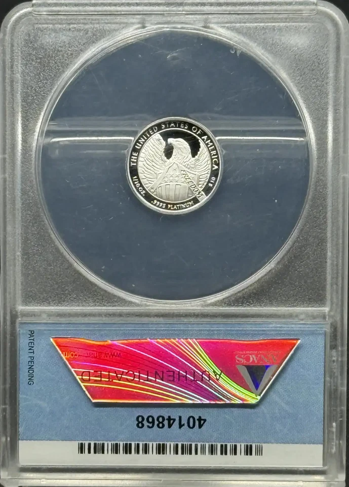 Platinum Eagle 2007 W 1/10 oz $10 ANACS PR-70 Foto 2 de 2