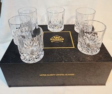 KANARS Whiskey Glasses Set of 6 Old Fashioned Cocktail Glass Cups Men Gift
