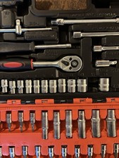 Metric Socket Set 1/4 Drive Screwdriver Ratchet Torx Hex Wrench Bits 46Pcs Kit