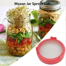  4PCS X Seed Crop Germination For Mason Jar Plant Sprouting Lid Food Grade Mesh 