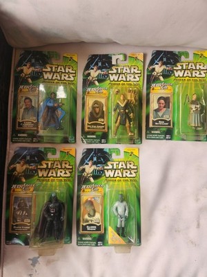 Star Wars Power of the Jedi Lot 5 Figures Vader Kenobi Lando MOC Hasbro 2001
