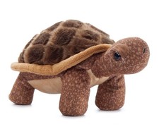 The Petting Zoo Tortoise Stuffed Animal Plushie, Gifts for 9 inch, Brown