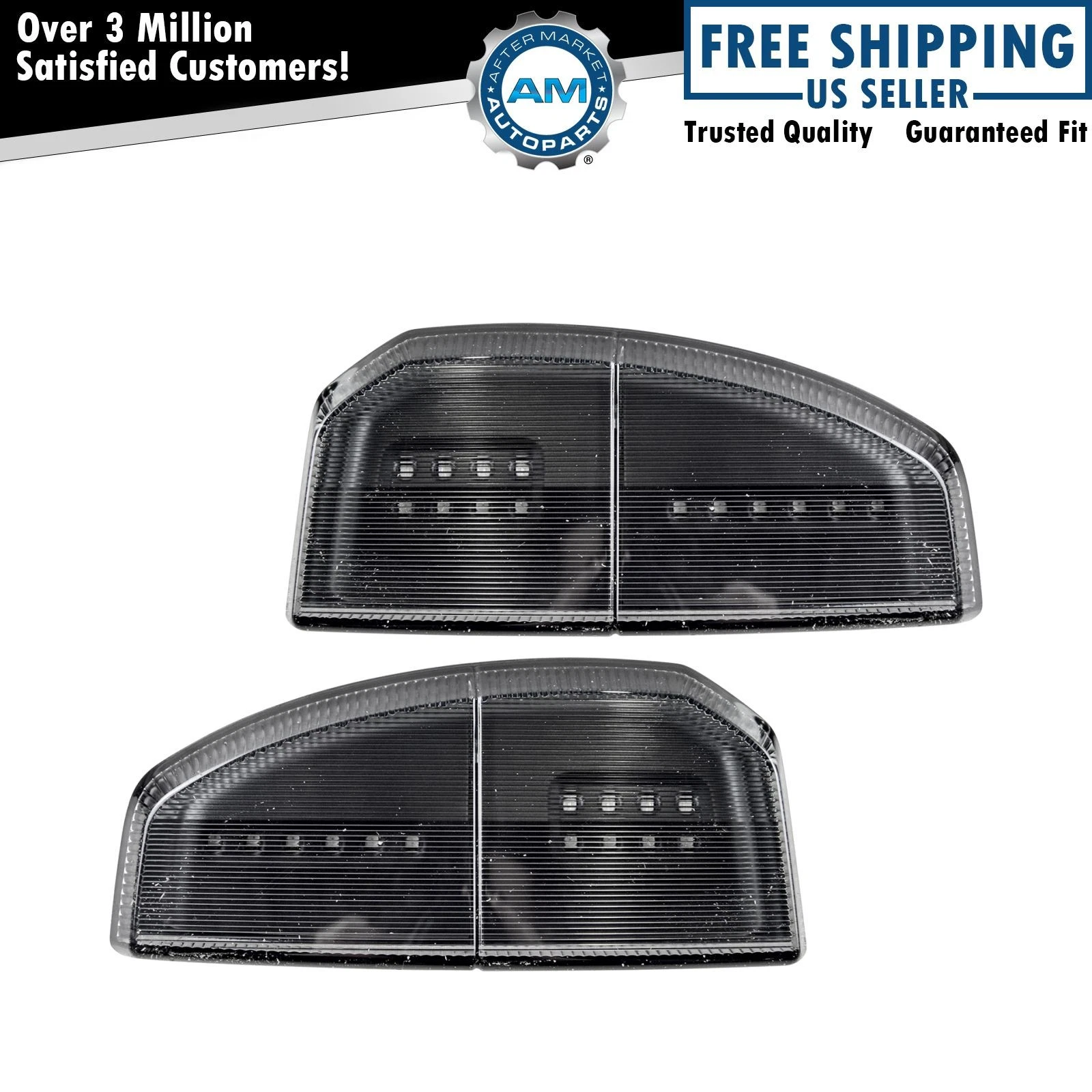 Trail Ridge Towing Mirror Turn Signal Marker Clearance Smoked Pair for Tundra