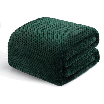 Leichte und Weiche Mikrofaser Wohndecke 230x270 cm Dunkelgrün für Jedes Zimmer