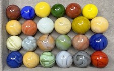 Lot Of 24 Champion Swirl Marbles NM  
