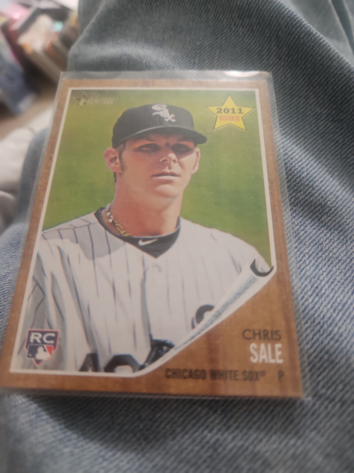 Chris Sale #214 Baseball Cards 2011 Topps Heritage trading card — raw and PSA graded price guide
