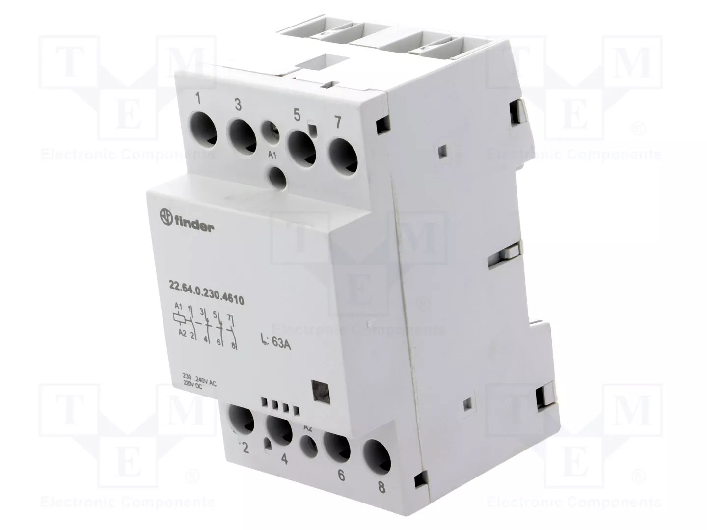 Finder Contactor 63A 2 No + 2 Nc, 230-240Vac/Dc, Relais - Immagine 2