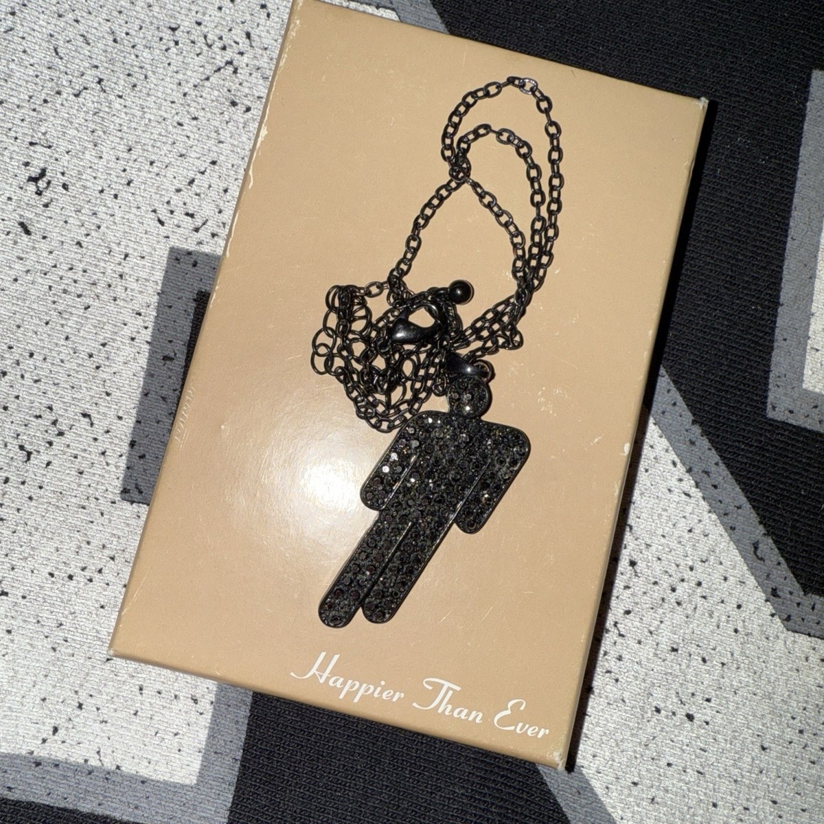 Billie Eilish Happier Than Ever Black Blohsh Necklace With Box | eBay