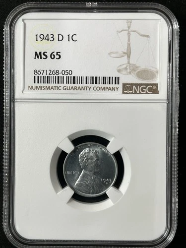 1943-D  1C Lincoln Wheat One Cent  NGC MS65  8671268-050