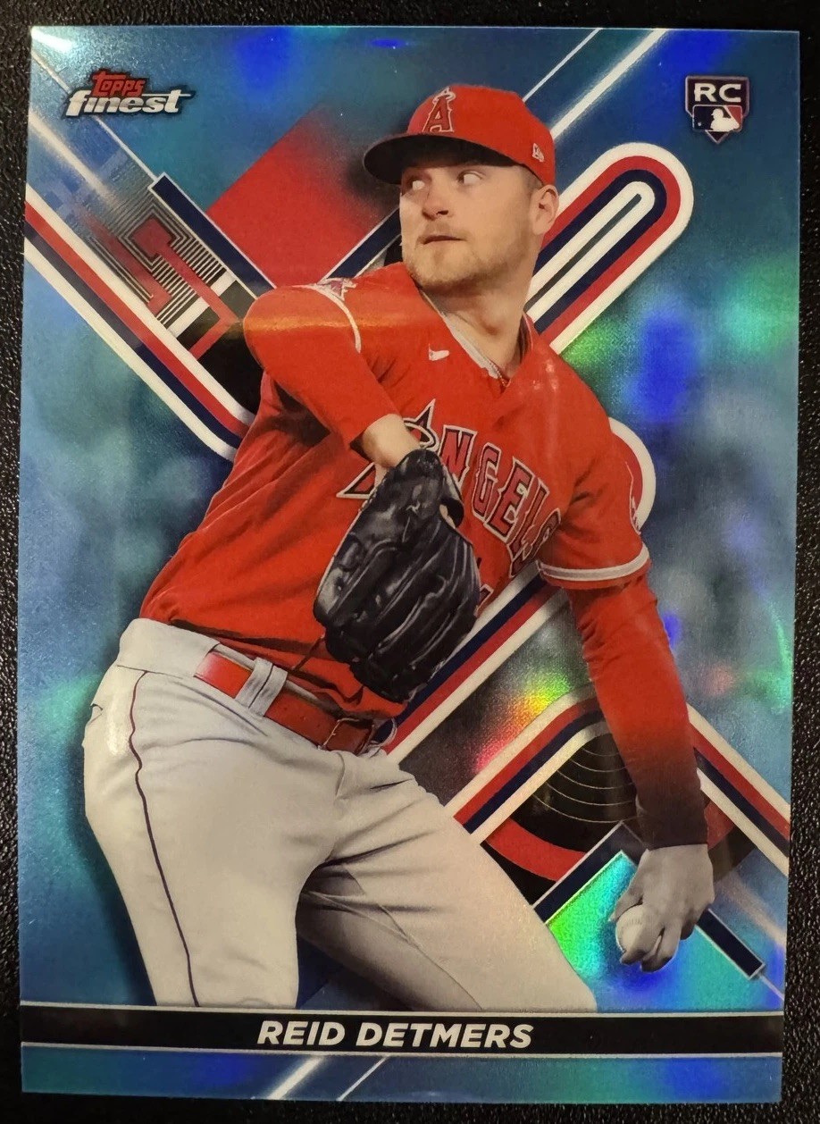 2022 Topps Finest - Reid Detmers #26 Sky Blue Refractor /300 (RC)