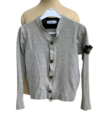 Stone Island Gray Wool Blend Button Cardigan Men s Size S Italy #Z34