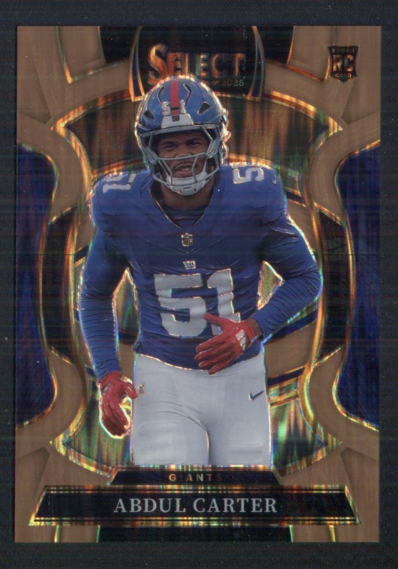 2025 Select #95 Abdul Carter rookie Copper Flash #d/899 New York Giants
