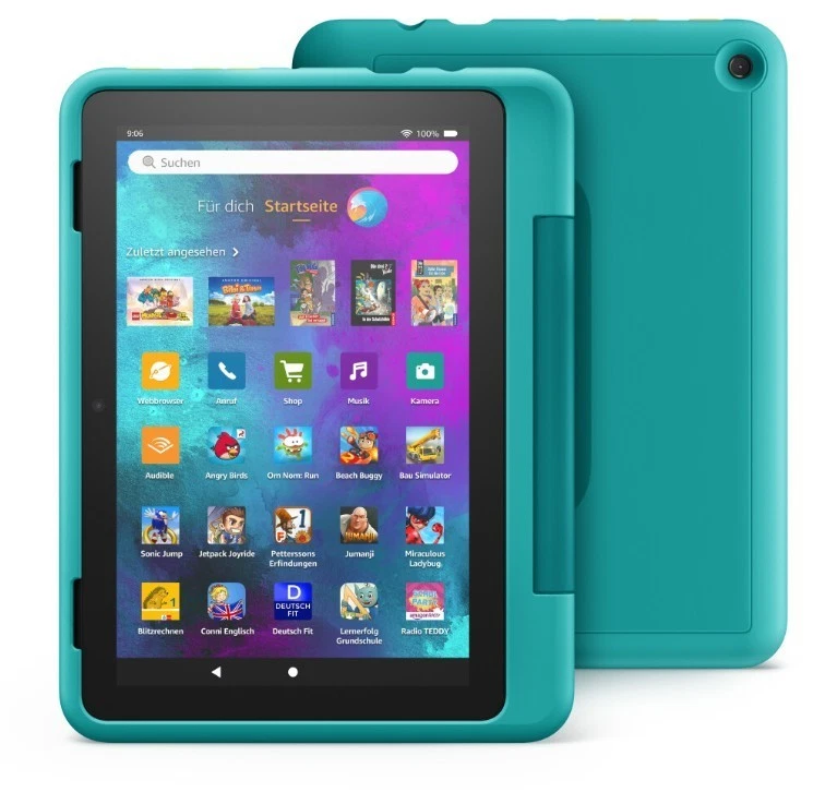 AMAZON Fire HD 8 Kids Pro Tablet 32GB 12 Gen. 2024 Blaugrün grün NEU OVP - Bild 3 von 4