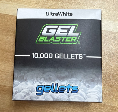 160K White Gellets Gel Blaster Refill 16 Packs of 10K Water Beads
