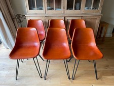 Dining chairs leather and metal set of 6 MADE. COM