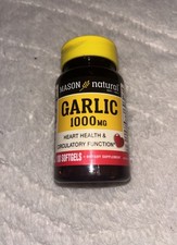 Mason Natural Garlic 100 Softgels- Improved Cardiovascular Health, FREE SHIPPING