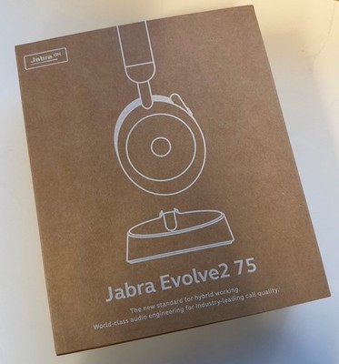 Neu in OVP Jabra Evolve2 75 Kopfhörer mit Ladestation + USB-A Bluetooth Dongle