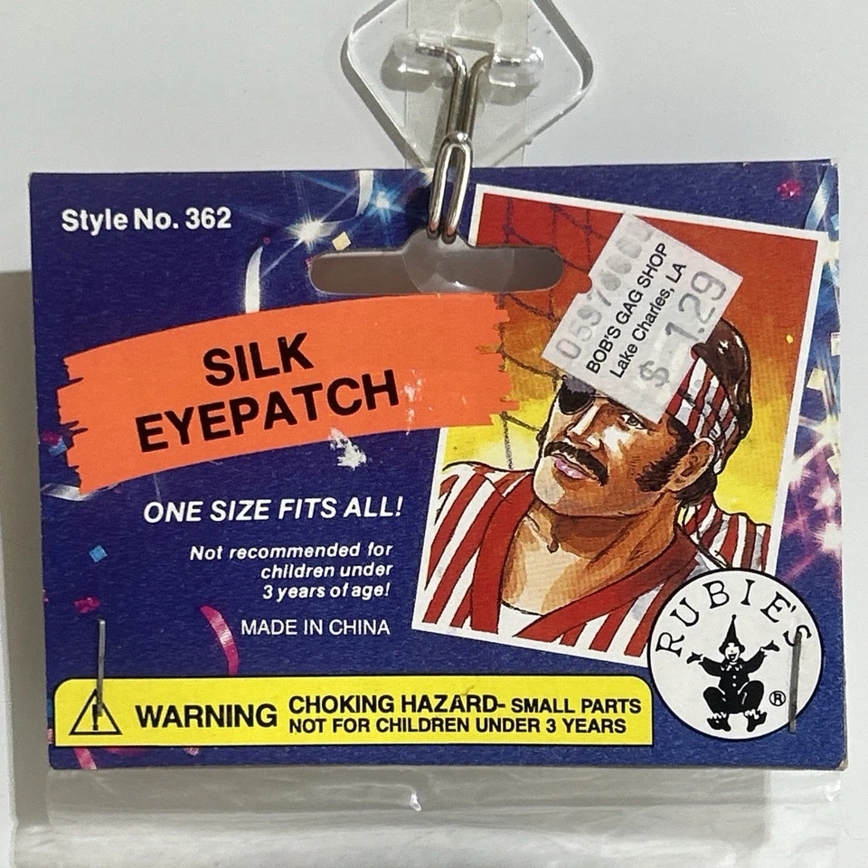 VINTAGE RUBIES SILK Eye Patch Pirate Buccaneer New In Sealed Packaging. - Image 2 of 4
